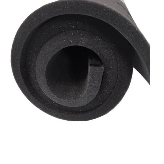 Dun polyether schuimrruber 2cm dik zwart