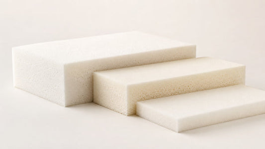 Verschillende soorten polyether schuimrubber.